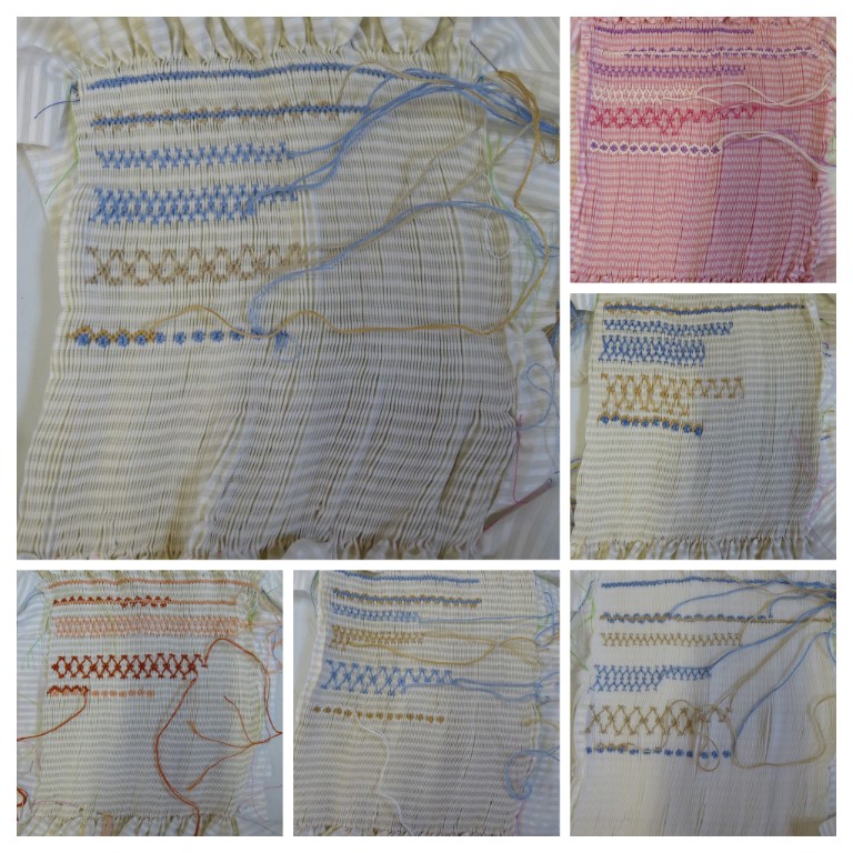Smocking Collage Smocking with Sally Figgins - Ribble Creative Stitchers